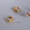 Marka French Niche Love Knot Ring In 18K Gold Titanium Steel A198