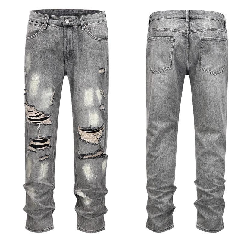 RogueWave Y2k Streetwear Vintage Pantalones Hombre Trees Camouflage Jeans Cargos for Men Patchwork Straight Baggy Casual Denim Trousers