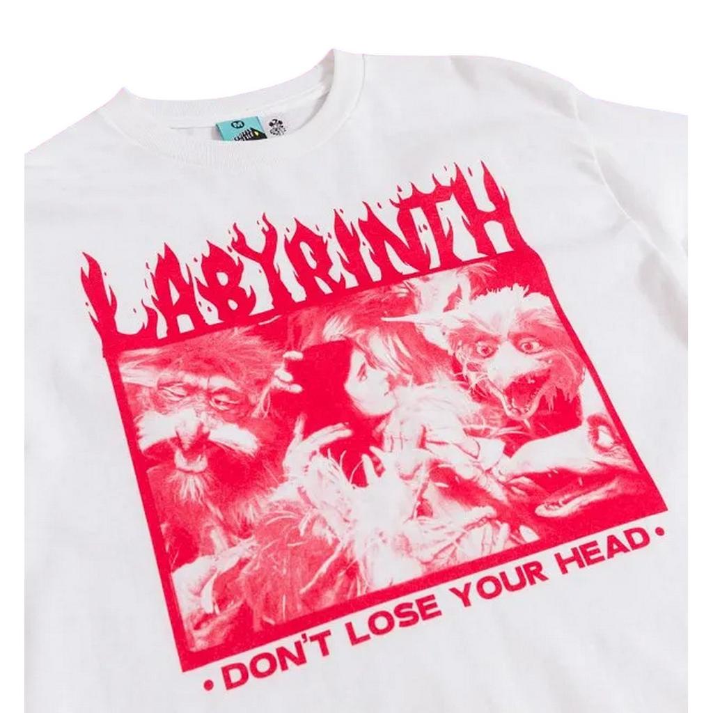 Labyrinth Unisex Adult Fireys Flame Logo Long-Sleeved T-Shirt