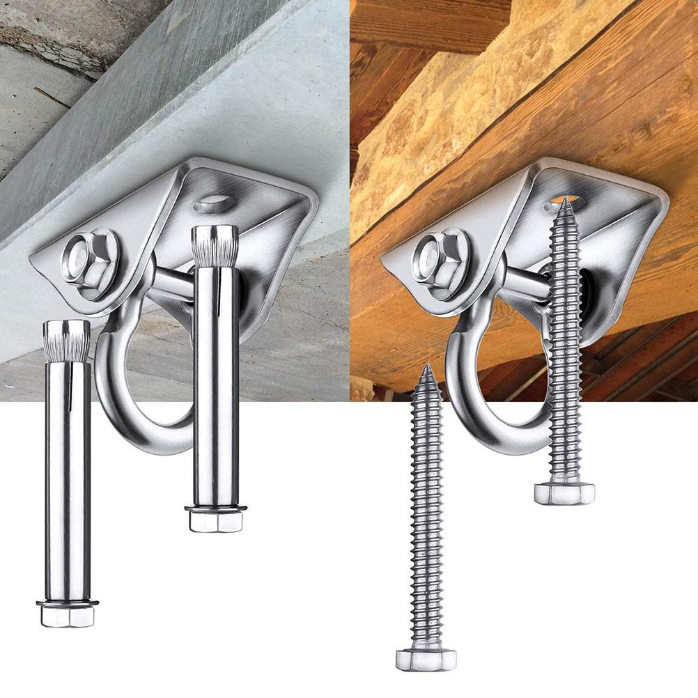 360 Degrees Rotate Swing Hangers Suspension Hooks Kit Stainless Steel Hammock Fixed Accessories for Indoor Outdoor