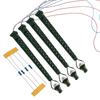 LED Landscape Lighting Pack Four Piece Set of Lattice Mast Lights Ideal for N Gauge Railway Layouts with Safety Features