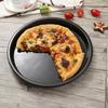 8in Kitchen Non-stick Black Carbon Steel Round Pizza Tray Baking Pan Plate Mold Tool