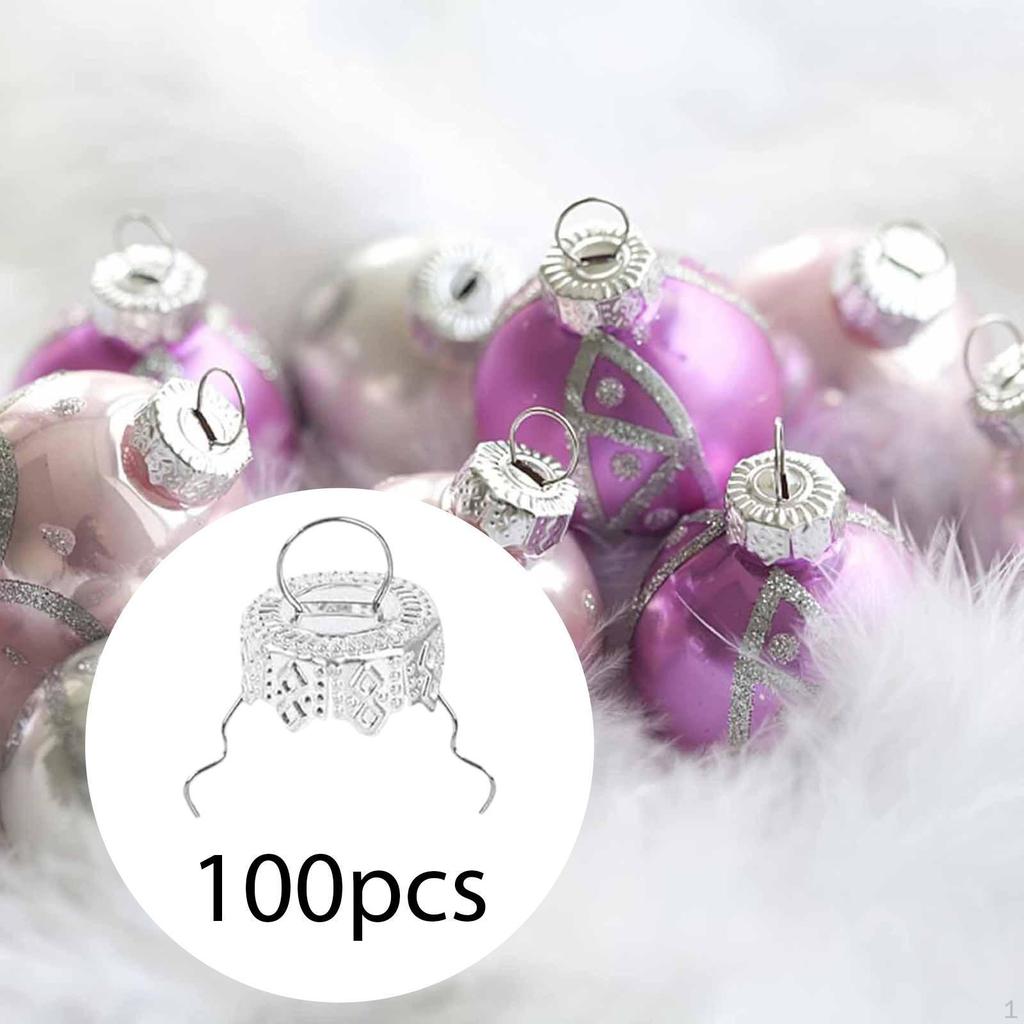100 Stück Weihnachtskugel-Ornament Metallaufhänger für Partys