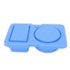 Reusable Silicone Snack Container Leakage Proof Dual Compartment Foldable Silicone Container for Travel Picnic Office