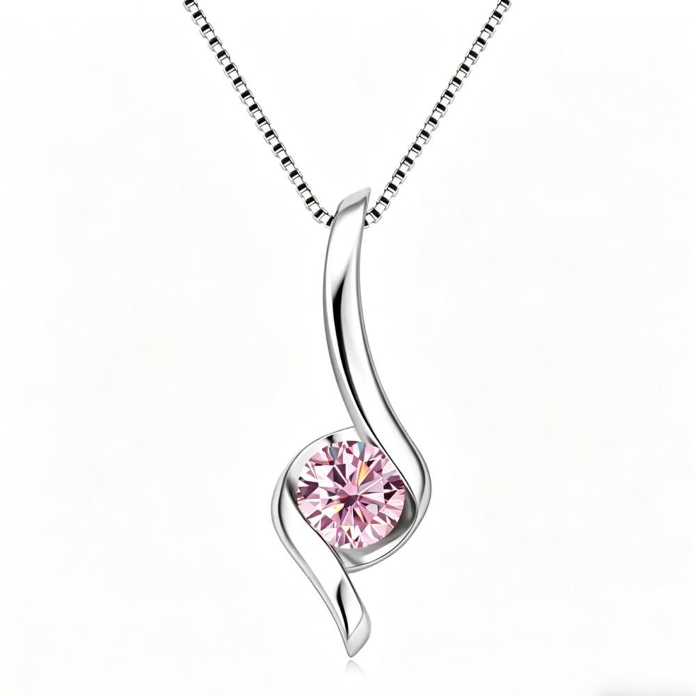 6.5mm Luxury High End Moissanite Necklace 925 Sterling Silver Clavicle Chain D VVS1 Exquisite Fashion Jewelry For Women