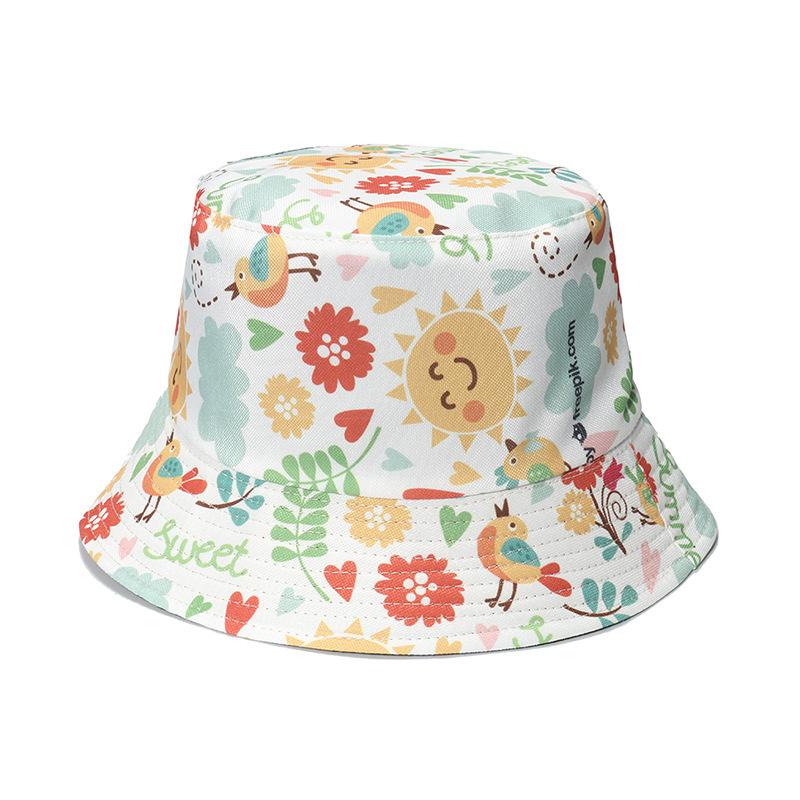 Sunshade Cute Hat Donut Ice Cream Hot Air Balloon Pattern Womens Fisherman Hat