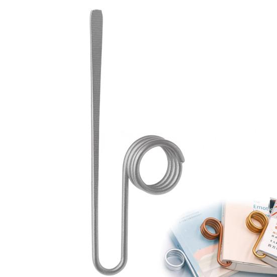 1/2/3Pcs Copper Book Holder Ring Heavy Duty Metal Book Clip Bookmark Ring Lightweight Spiral Wire Book Marker Ring Reading Accessories Book Gifts