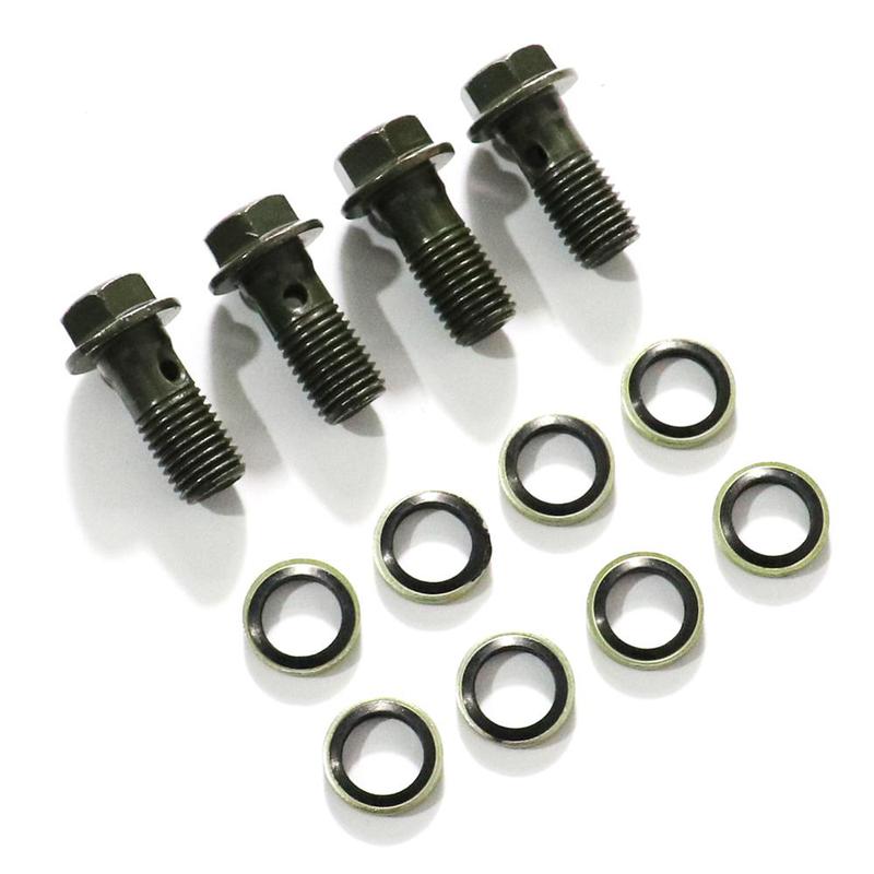 Universal Motorcycle Parts Motor Oil Cooler Adapter Fittings Screw Brake M8/M10 Screws With Gasket Oil Cooler Line Bolts Screws