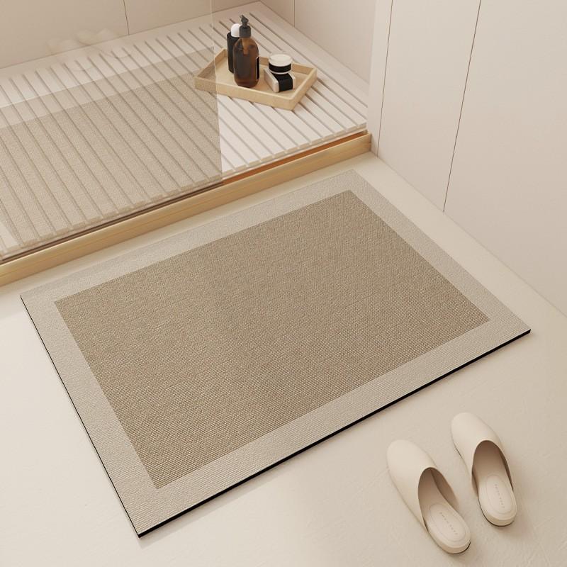 Silica Diatomite Bath Mat Absorbent Fast Drying Non Slip Floor Rug Bathroom Entrance Modern Minimalist
