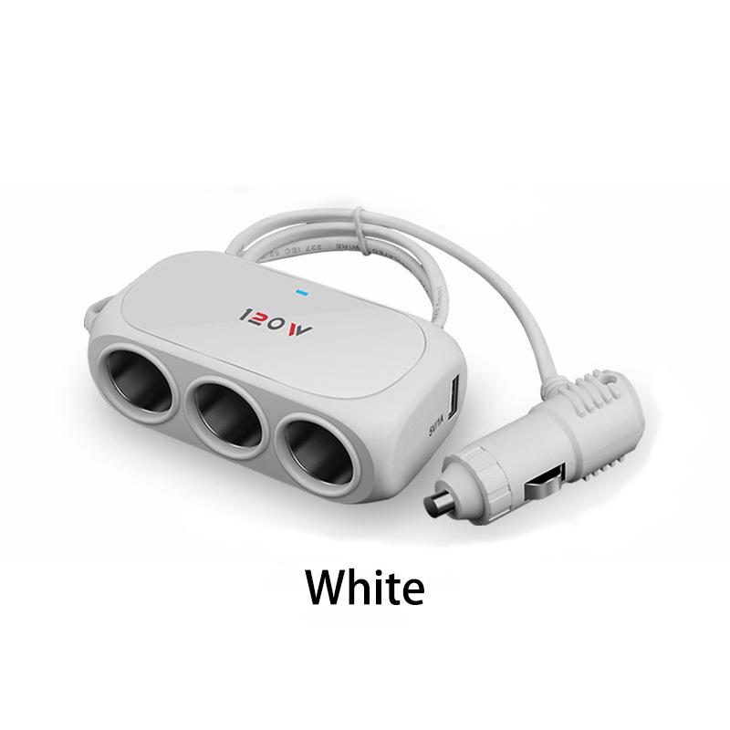 Divisore Accendisigari per Auto a 3 Prese Caricatore Rapido Dual USB per Auto 120W 12V 24V Adattatore Caricabatteria per Auto per Telefono GPS Dashcam