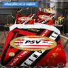 PSV Eindhoven Wappen 3-teilige Bettwäsche, inklusive 1 Bettbezug und 2 Kissenbezügen. Perfekt für Weihnachten, ideal für Schlafzimmer, Wohnheim