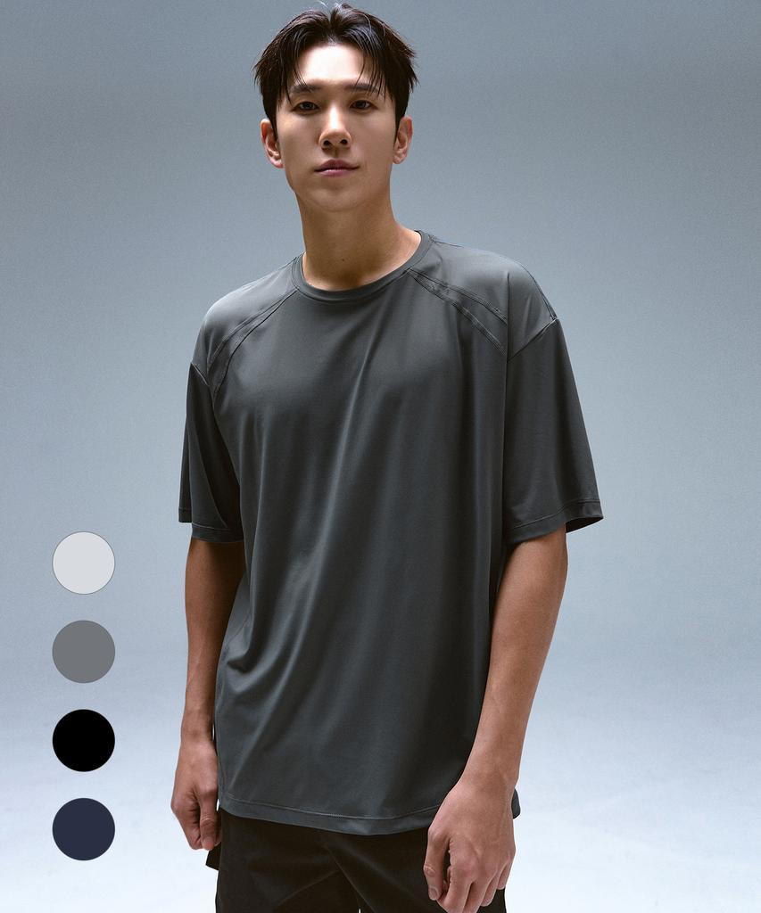 DRAW FIT [Hans X Drawfit] Active Line Half T-Shirt [4 Colors]