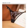 Beautiful Embroidered Transparent Thong Women's Sexy Slim T Panties Thong Panties Sexy Briefs