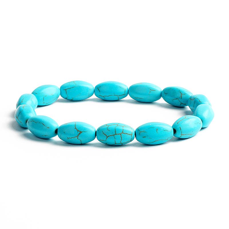 Bohemian Turquoises Beads Bracelets for Women Reiki Nature Stone Cube Cylinder Irregular Bracelets Healing Healthcare Jewelry