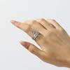 New hot-selling three-color ring, split ring, personalized micro-inlaid zircon pin ring.