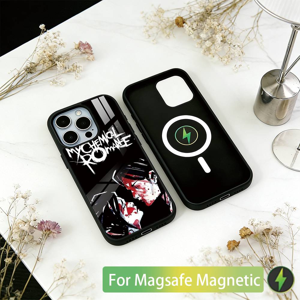 

My C-Chemical Romance Band Phone Case For iPhone17,16,15,14,13,12,11 Plus,Pro Magnetic with Magsafe Wireless Charging iPhone12ProMax