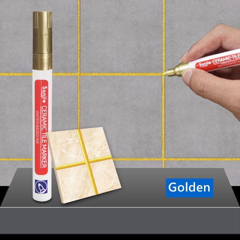 Vodotěsné bílé spárovací dlaždice Pen Wall Spárovací Restorer Mark, Keramické dlaždice Krásný šev, Kuchyň a koupelna Změna barvy ševů na stěně