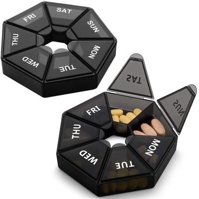 7 Day Pill Box Organizer Portable Travel Pill Storage Box Daily Medicine Pills Reminder For Travel Outdoor Accessories