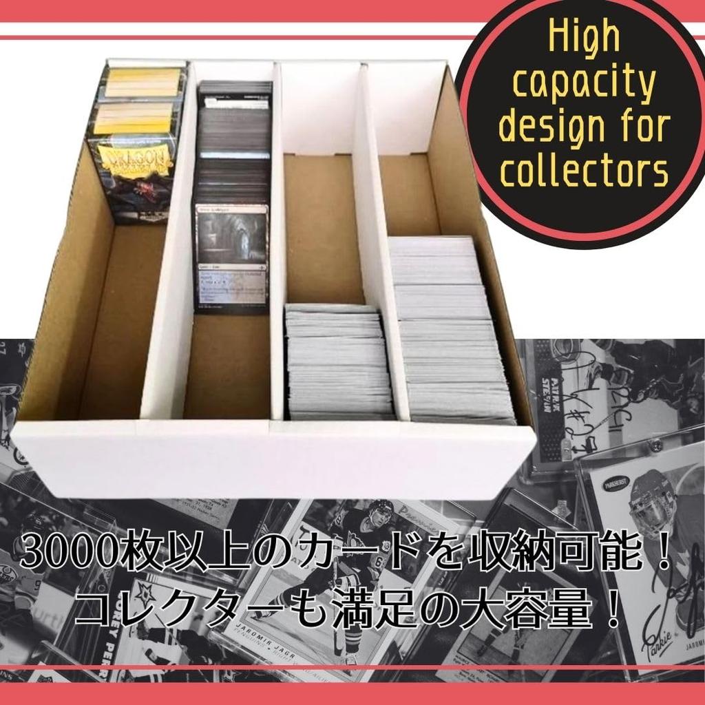 Solvanta Trading Card Storage Box 3200 Capacity Top Loader & Sleeved Compatible White Case 37.5 X 34 11 Cm
