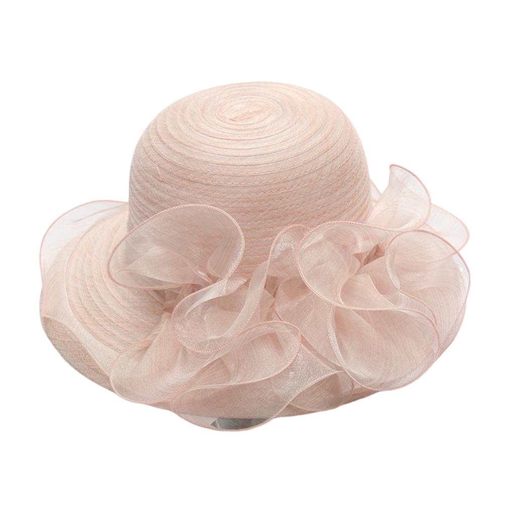 Women Fascinator Hat Church Fascinator Derby Hat for Women Church Hat Organza Tea Party Hat Wedding Bowler Hat Sun Hat