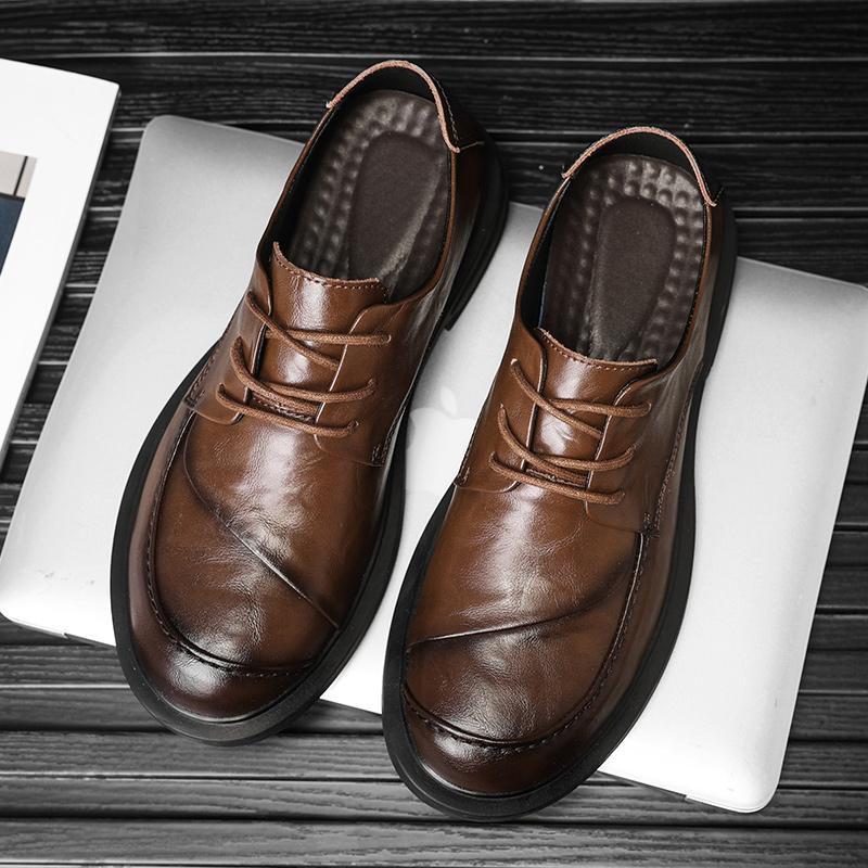 New Men's Business Shoes Genuine Leather Formal Skin Shoes Casual Men Sneakers Social Elegant Trend Flat Zapatos