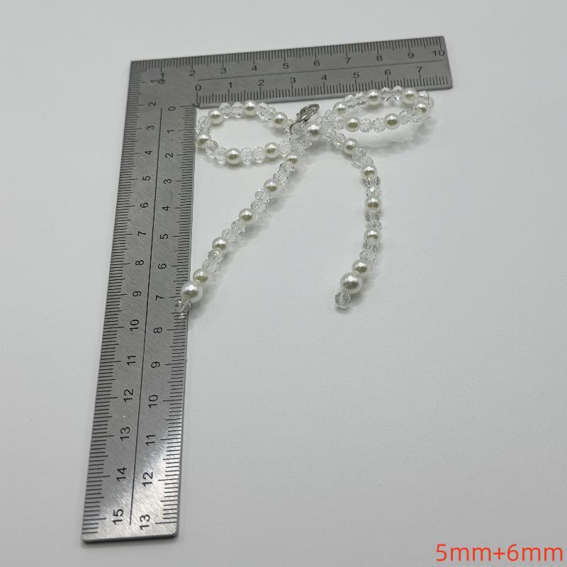 Korean Pearl Bow Shoe Buckle: Versatile Pearl String Shoe Accessory for Sneakers