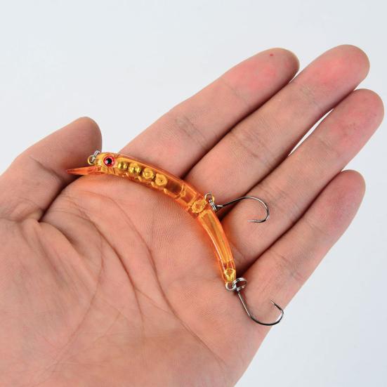 Künstlicher Hartköder Angelköder mit simulierten Fischaugen Realistisch aussehend Helle Farbe