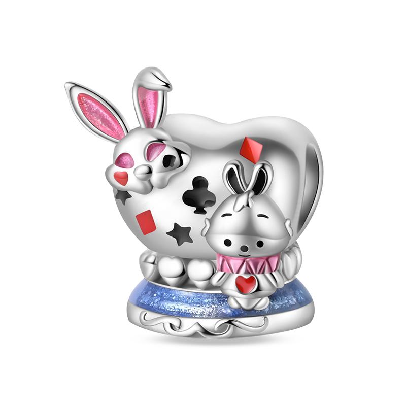 Fairy Tale Charms Copper Fox Rabbit Rose Robot Castle Prince Beads Fit 3Mm Original Bracelets Diy Jewelry Birthday Gift