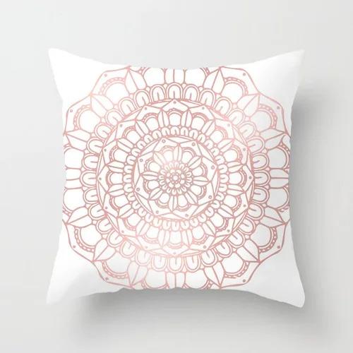 Pink Marble Geometric Series Pillowcase Home Fabric Craft Sofa Back Cushion Cushion Cover Living Room Pillow