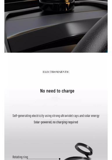 Rotating Solar Car Air Freshener & Deodorizer Ornament - Compatible with Various Models