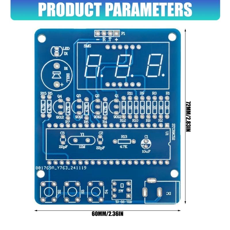 Ultrasonic Rangefinder Module With Digital Readout Buzzer Alarm Ultrasonic Rangefinder Kit Reversing For Electronics