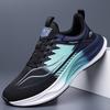 Men's Gradient Running Shoes Breathable Lace-Up Cushioned Sole Sports Sneakers
