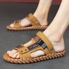 Sandals men's tide summer new style leather toe cap outdoor leisure sports hollow sandals beach shoes