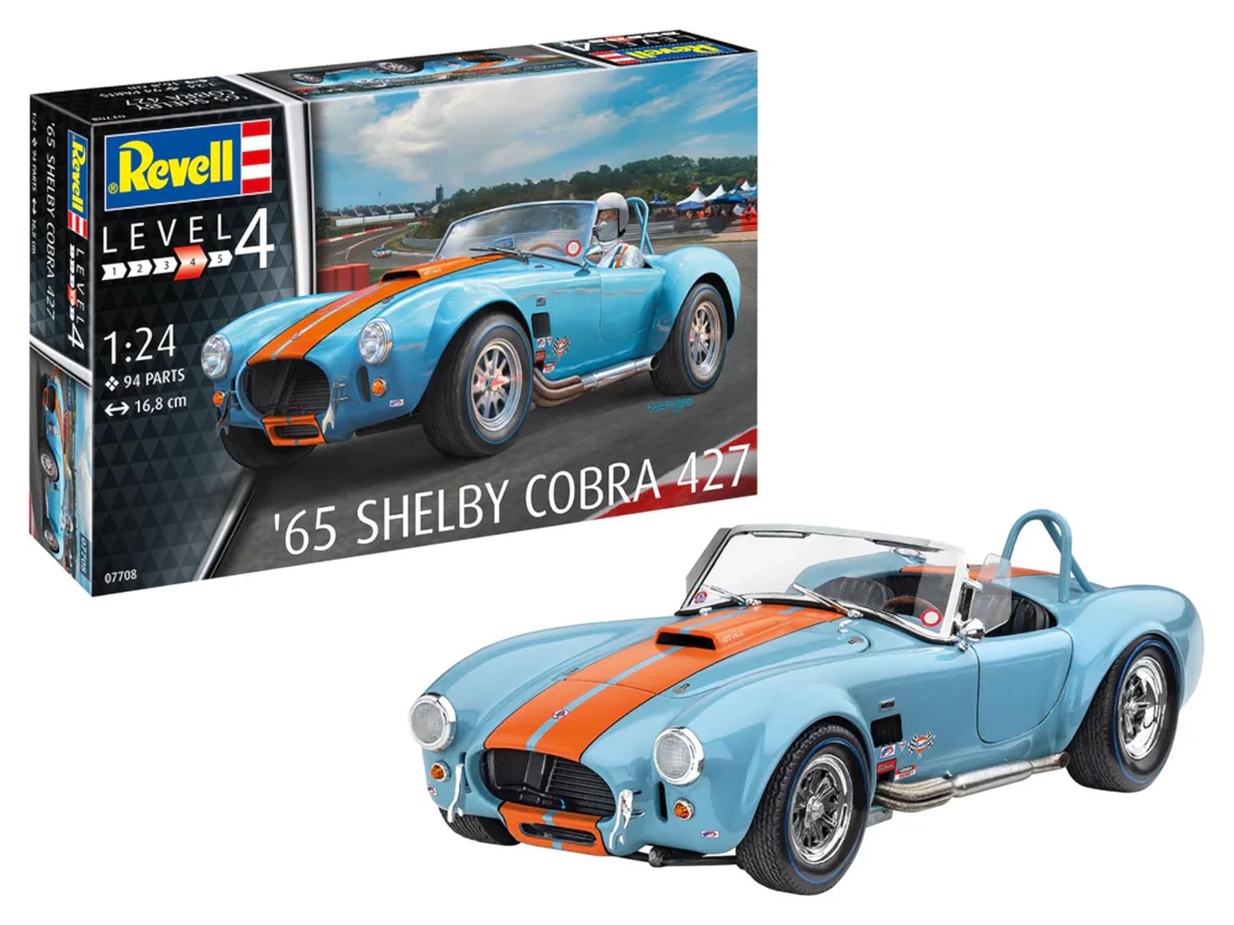 Revell 65 Shelby Cobra 427 Plastic Model Kit 1/24 (07708)