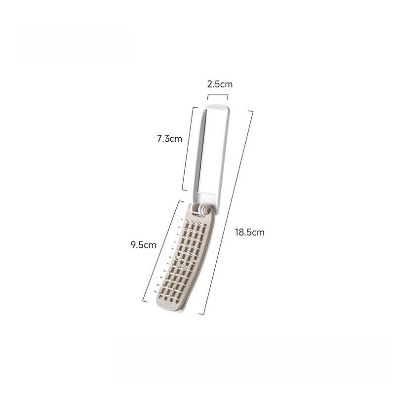 

Folding Comb Portable Travel Comb Mirror Integrated Hair Brush Mirror Air Cushion Comb for Women Daily Makeup Hair Styling Use білий