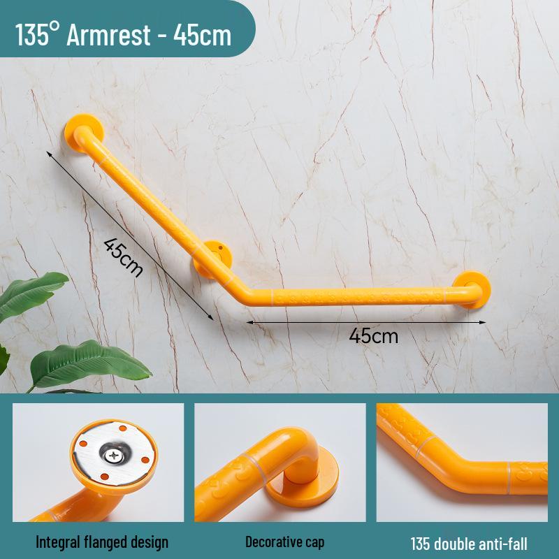 Rostfritt stål 135° L-format barriärfritt badrumsstödhandtag för äldreboenden och sjukhus