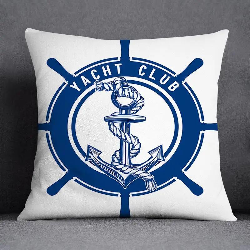 Blue Sailor Mermaid Marine Home Decor Pillowcase Square   Office  Cushion Cover
