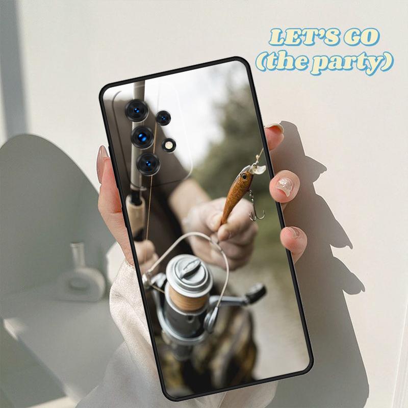 Carp Fish Fishing Rod Phone Case For Samsung Galaxy A42 A31 A40 A51 A71 A32 A80 A91 A52 A72 A73 A20e A21S A50 A70 A11 A12 Cover