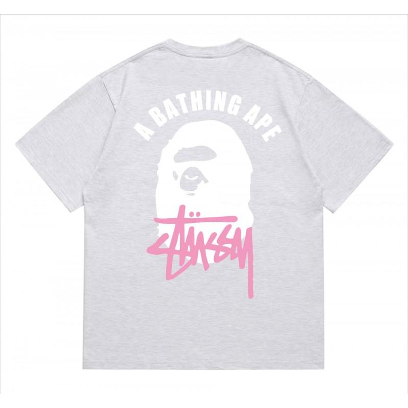 Tricou Bumbac Classic cu Imprimeu Ape Lightning Unisex Mânecă Scurtă Croială Largă Îmbrăcăminte Casual