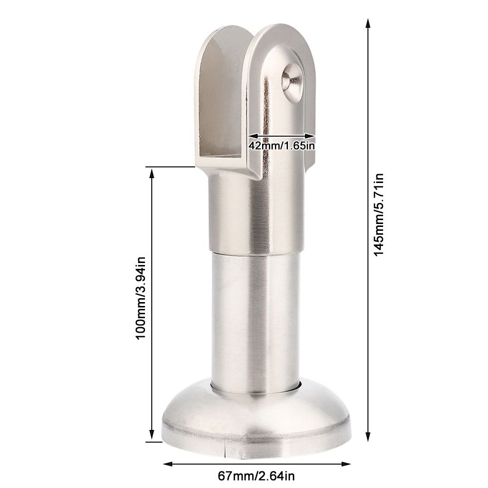 Adjustable Support Foot Stainless Steel Partition Bracket Secure Partition Hardware Bathroom