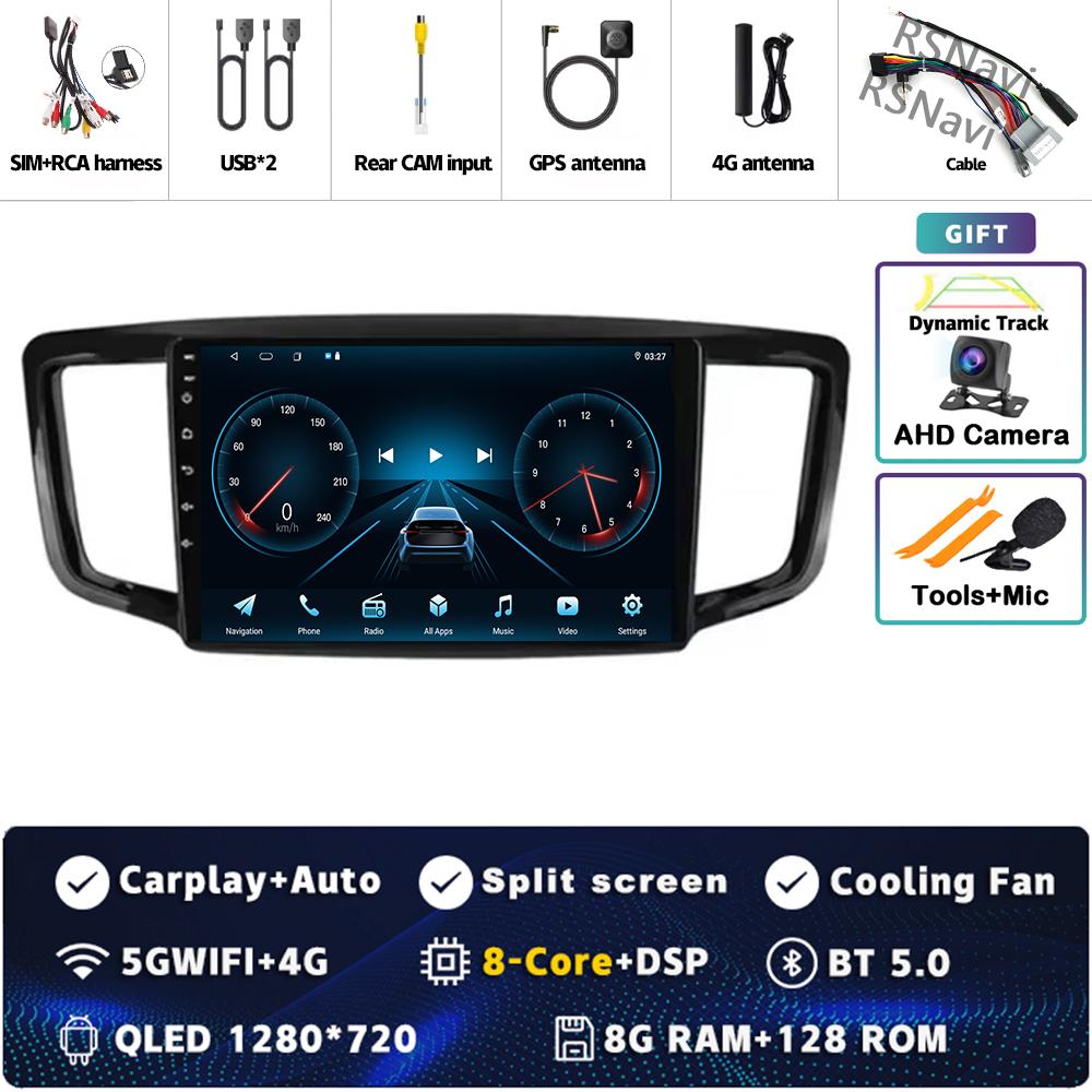 Android 14 Carplay Auto For Honda Odyssey 5 RC 2013 - 2019 Car Radio 4GWIFI Player Multimedia Srereo 360 Camera Navigation Video