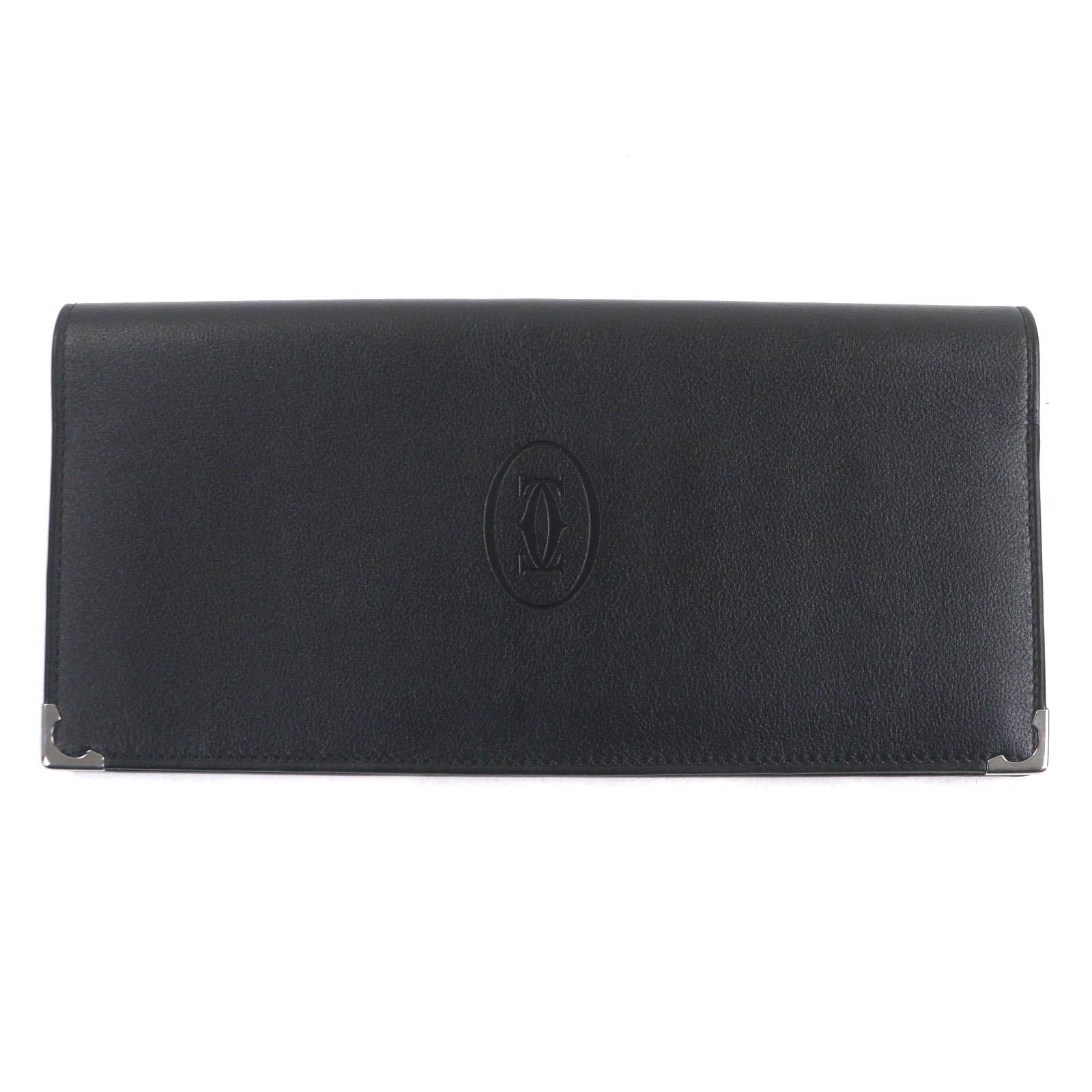 

Excellent Cartier Purse black leather mens L3000583 Used