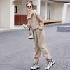 Women's Plus Size Loose Tracksuit - 2025 Autumn/Winter Fashion Sweatshirt Two-Piece Set