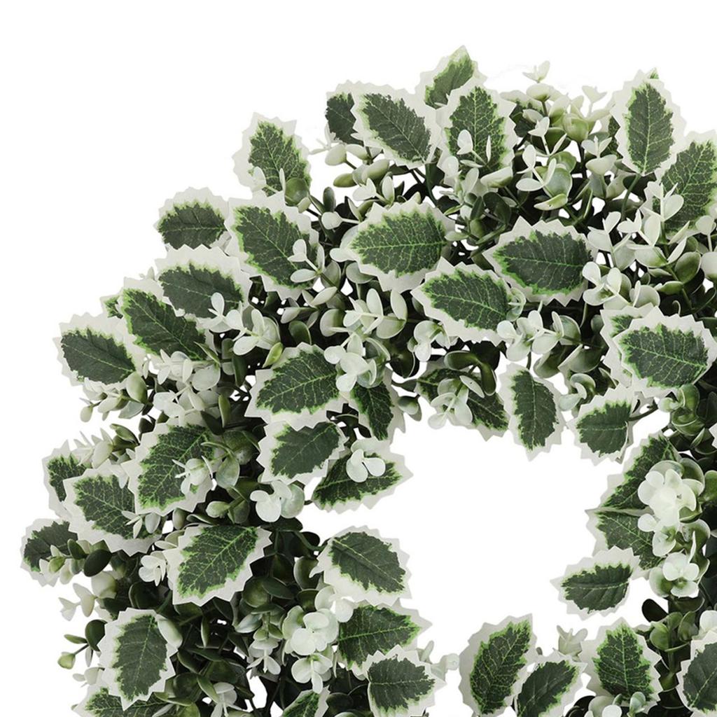 Front Door Eucalyptus Wreath Durable Home Decoration Garland Decor Fall Wreath Outdoor for Party Porch Farmhouse Window Festival