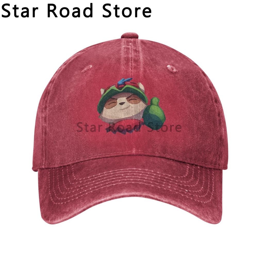 Funny Teemo Print logo Unisex Baseball Caps Peaked Cap League of Legends Game Sun Shade Hats for Unisex Women