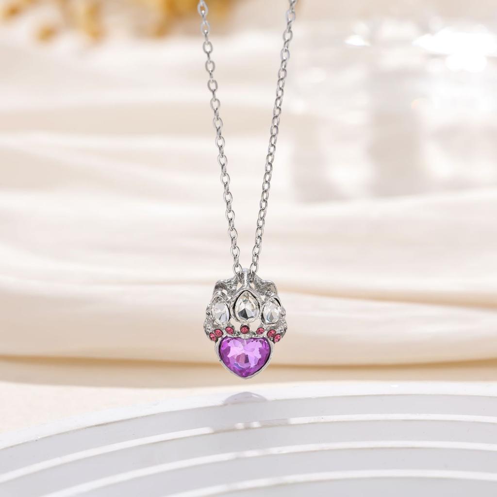 Temperament Cartoon Hollow Heart Pendant Love Clavicle Chain Accessories Women's Diamond Premium Necklace