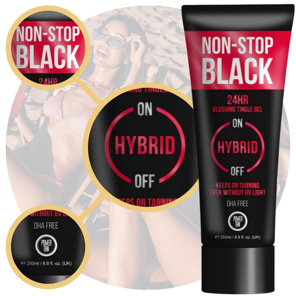 Power Tan Non-Stop Black Hybrid Tingle Gelee 250ml