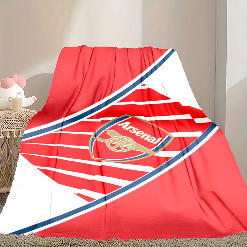 1 Stück Gemütliche Decke mit Hausdruck, Fußballclub-Decke für Bett und Sofa, Besonderes Geschenk für die Familie