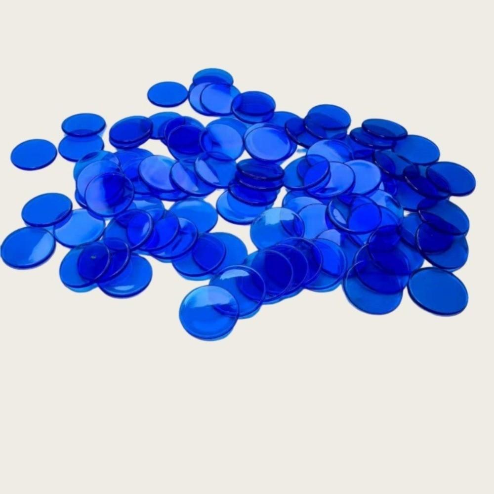 100Pcs Plastic Bingo Chips Colorful Math Manipulatives Gifts Counting Chips Sorting Activities