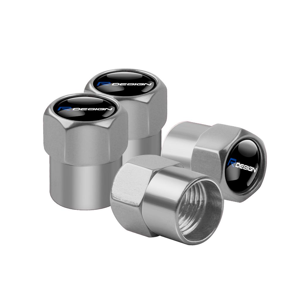 4pcs Car Badges Wheel Tire Valve Stem Caps Covers Auto Accessories For Volvo R Design Xc60 V60 S60 V40 V50 C30 S40 S80 Xc40 Xc70